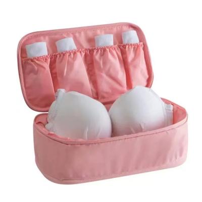 China Viable Waterproof Bikini Organizer Pouch Lingerie Case Packing Bra Bangs Travel Underwear Storage Bag for sale