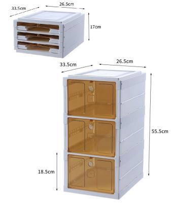 China High Quality Adjustable Multi-height Shoe Cabinet Furniture Modern Plastic Shoe Box Storage Organizer for sale