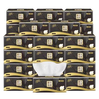 China Custom Printed Facial Tissue Gold Luxury Branded Black Series 90 Sheets Per Pack Facial Tissue for sale