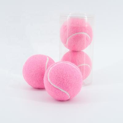 China High quality rubber & felted GRAVIM custom printed pink tennis balls for promotion for sale