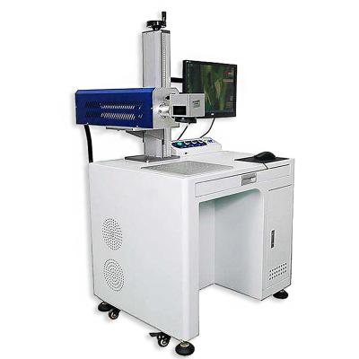 China 20W Deep Fiber Optic High Strength Aluminum Desktop Raycus Marking Laser Marking Machines for sale