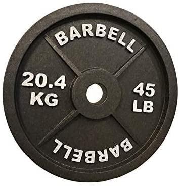 China Durable High Quality Black Painted Weight Plate Cast Iron 2.5lb To 45lb Weight Plates Barbell Plates for sale