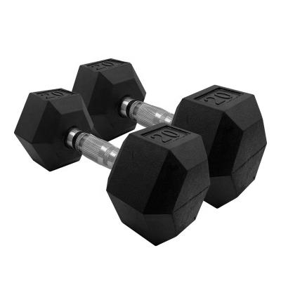 China Mancuernas Customized Wholesale Universal Pounds Hammer Fix Rubber Dumbbell 5lb 10lb 15lb 20lb 25lb 30lb 35lb 40lb 45lb 50lb Dumbbell Iron Hex Dumbbell for sale