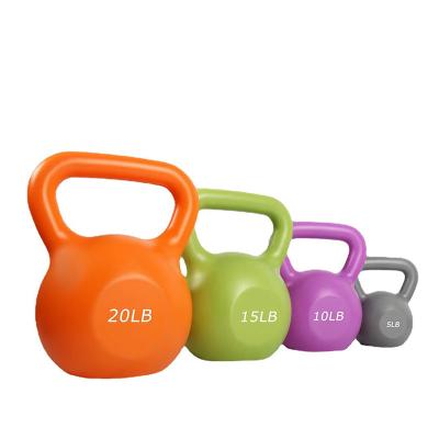 China Durable Cement Kettlebell with Plastic Coating for Weight Lifting and Body Exercise for sale