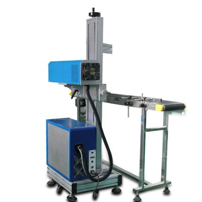 China China Manufacturer Automated CO2 Flight Laser Marking Machine Nonmetal Loading Color for sale