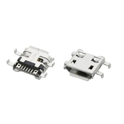 China Micro USB 2.0 B 5 Pin Jack Female Connector For Mobile Phone Left Mount Micro USB Charging Type B U01-BFXX5R-014 for sale