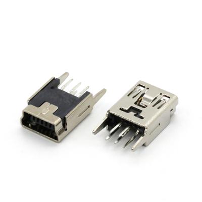 China USB 5 Pin MINI Plug Jack Connector DIP Female Vertical Type B U05-BFXX5R-003 for sale