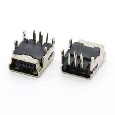 China PCB Mini USB 5 Pin Female B 90 Degree Connector For PCB for sale