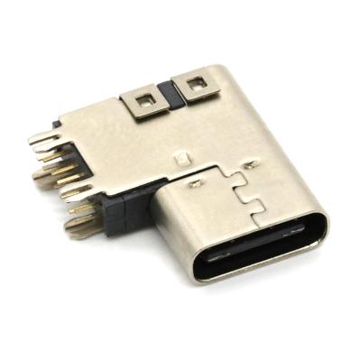 China PCB USB C Connector Female 16 Pin Side Insert SMT Charging Port Connector for sale