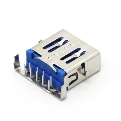 China USB 3.0 A Female Type Right Angle Connector DIP USB Connector For Power Charging 9P U03-AFXAXX-5009 for sale