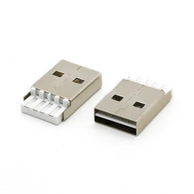 China PCB Double Sided USB 2.0 Reversible One Male Plug Connector For Wire Soldering for sale