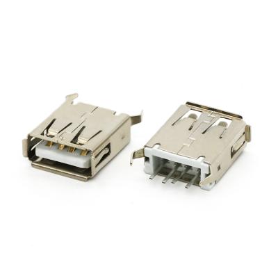 China USB 20 Jack A Female Connector 4 Pin Socket Receptacle DIP Type Vertical Type Connector 180degree H=13.7mm U02-AFXX5T-015-V1 for sale