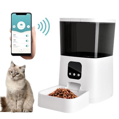 China Automatic Pet Feeder Tuya Dog Cat Smart Pet Feeder Wifi Mobile Phone Auto App Remote Control Chip With 7L for sale