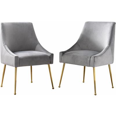 China Hot Sale Eco-friendly Comfortable Soft Fabric Factory Metal Golden Chair For Living Room Furniture for sale