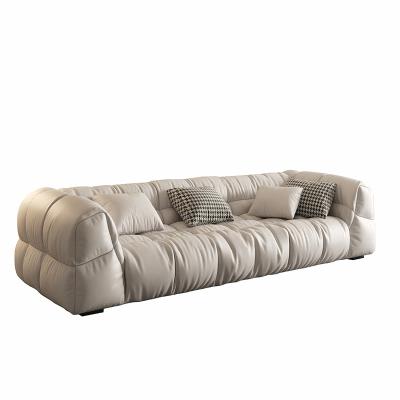 China Other Modern Design Large L Sharp Leather Sofa With Wooden Leg And Headrest for sale