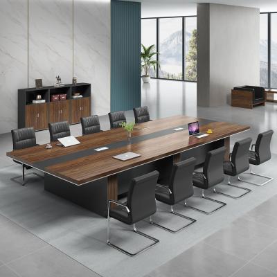 China Fashion Extendable Modern Wooden Conference Table Large Meeting Table 10 Long People Meeting Desk for sale