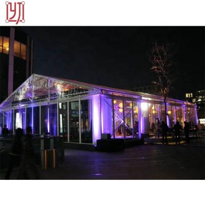 China Outdoor Wedding 100 People Aluminum Frame Transparent Clear Top Wedding Tent for sale