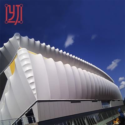 China Woven Fabric P 2/2 Pvdf pfte tensioned fabric structures fabritecstructures architectural membrane facade for sale