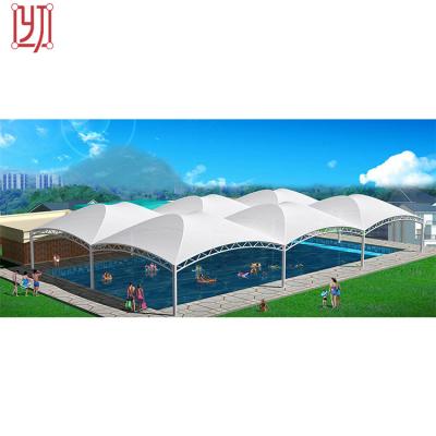 China Woven Fabric P 2/2 Tensile Membrane Structure Beach Tent Swimming Umbrella for sale