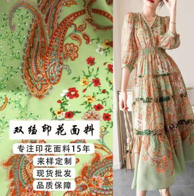 China Wrinkle Resistant Polyester Textile Fabric Crepe Satin Crepe Fabric 100% Spring And Summer Dress Fabrics for sale