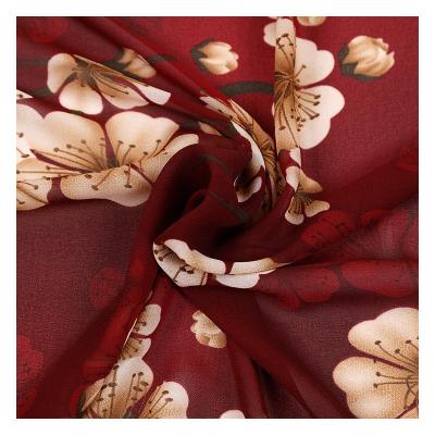 China Wrinkle Resistant Imitation Georgette Chiffon Printed Fabric Shirt Dress Fabric Skin-friendly Chiffon Lining Fabric for sale