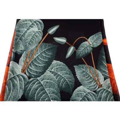 China Wrinkle Resistant Leaf Flower Skirt Fabric Printing Classic Fashion Apparel Fabric Chiffon Filigree Fabric for sale