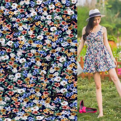 China Anti-static fabric pure summer shifon floral georgette printed chiffon print fabrics for sale