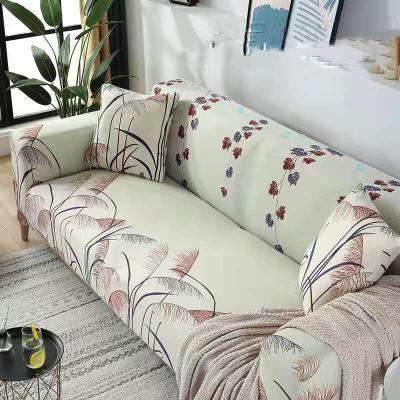 China Pastoralism Printed Stretch Blanket Frosted Milk Silk Household Stretch Elastic Sofa Covers Set for sale