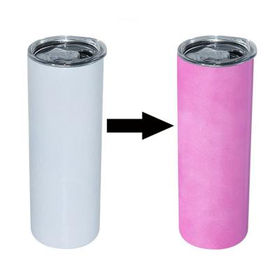 China Viable Hot Sale Glow in the Dark and Heat UV Tumbler Cups Clear Color Change Sublimation for sale