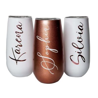 China Etsy's Sustainable Hot Sale Bride Groom Tumblers Bridesmaid Double Wall Insulated Steel Tumbler for sale