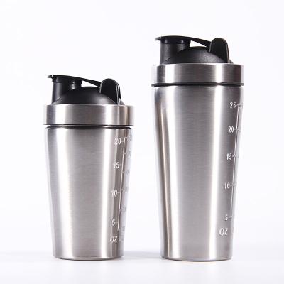 China Wholesale 16oz 25oz Stainless Steel Sport Gym Viable Shaker Protein Water Bottle for sale