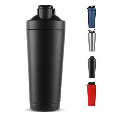 China Viable In The Gym 2020 Metal Shaker Bottle Sport Stainless Steel Stock Shaker Bottle Protein Water Bottles for sale