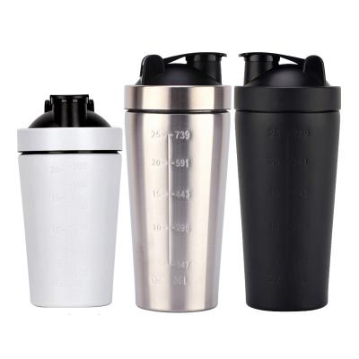 China Sustainable Plant In Stock Double Wall Insulated Stainless Steel Steel Protein Bottle Shaker for sale