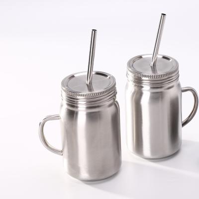 China Wholesale Custom Stainless Steel 17 Ounce 500Ml Mason Jar Suppliers Viable for sale