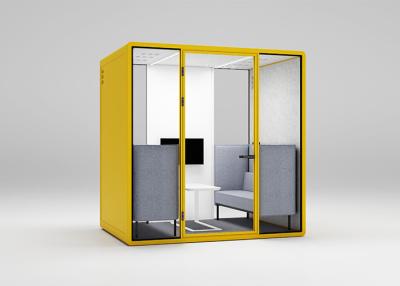 China Quiet Office Meeting Pods Aluminum Frame With Solid Panel For Monitor for sale