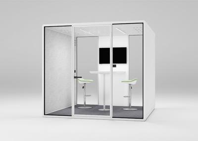 China Hidden Frame soundproof Phone Booth Large Size Office Meeting Pods With Furniture for sale