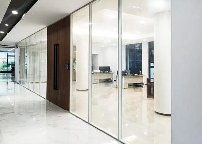 Κίνα 79mm Aluminum tempered single or double glass hard 3mm profile clear frame glass partitions προς πώληση