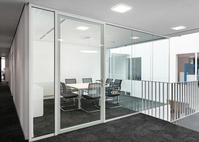 中国 indoor partition wall double glass frameless full view soundproof 48db easy installation fast delivery 販売のため