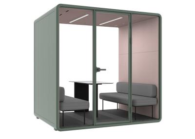 중국 pre-fabricated office pods quality guarantee Multi-person meeting pods portable Aluminum frame 판매용