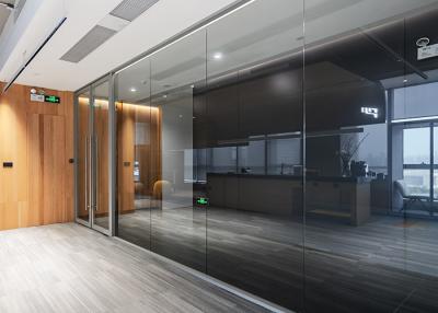 Cina Commercial Office Glass Partitions Modern Transparent Partition With Single Tempered Glass in vendita