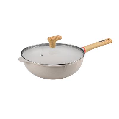 China Sustainable high quality new wholesale maifan stone frying pan household nonstick maifan stone frying pan for sale