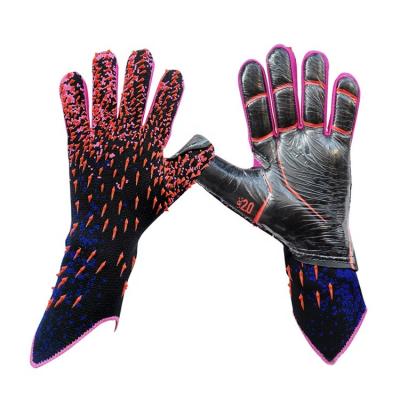 China Palm Flat Hot Sale Finger Protection Rubber Soccer Goalkeeper Gloves Cheap High Quality Receiver for sale