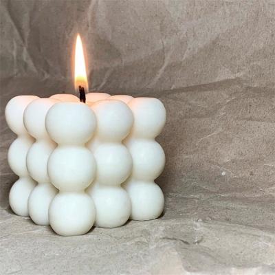 China Luxury New Product In Soy Wax Cube Bubble Candle Scented Festival Aromatherapy Luxury Candles for sale