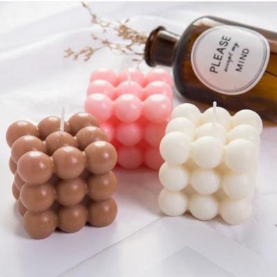 China 2023 Amazon Hot Sale Soy Wax Cube Bubble Candle Luxury Hand Poured Decorative Candle For Room Decor for sale