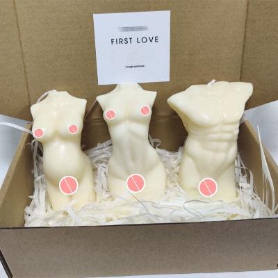 China Luxury Creativity Woman Shape Scented Candles Soy Wax Cotton Wick Female Body Shape Scented Candle for sale