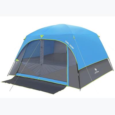 China Waterproof 3-4 Person Large Family Camping Waterproof Polyester Beach Instant Set Up Tent for sale