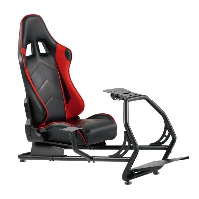 China Wholesale Steel Cheap Racing Wheel Rack With Seat OEM Custom Sim Game Racing Driving Simulator Cockpit for sale