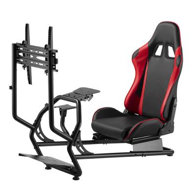 China ARES WING Classic Racing Seat Simulator Steel Cockpit Seat With Monitor Mount Manufacturer Single Racing Simulator Gaming Chair for sale