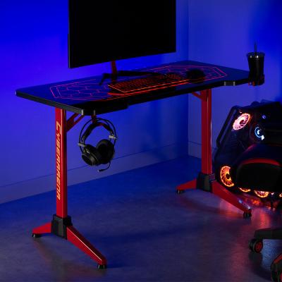 China Wholesale OEM Computer Table Lights ARES WING Custom Gaming Multicolor PC Desk RGB Table for sale