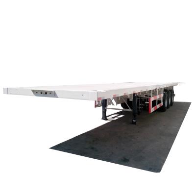 China Cheapest price 50ton 3 axle semi truck trailer flatbed trailers for sale for sale